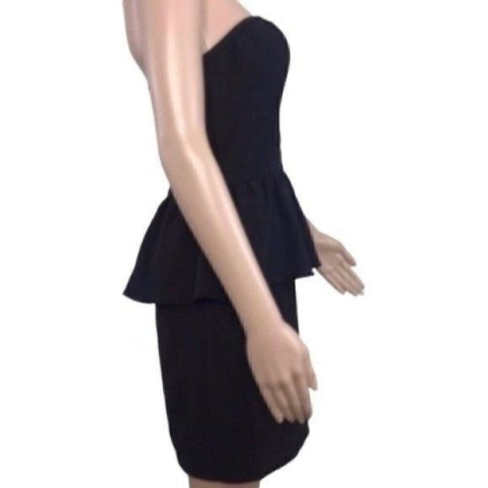 Pins & Needles Strapless Black Peplum Dress Size 4